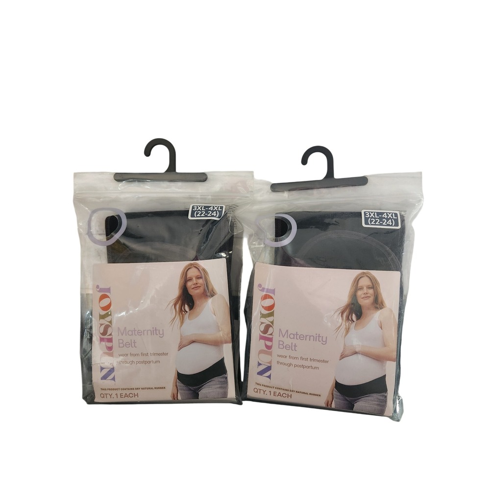 2 Pack Joyspun Maternity Support Belt Black 3XL-4XL Adjustable Back Hip Support